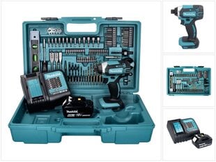 Аккумуляторный ударный гайковерт Makita 18 В с аккумулятором цена и информация | Шуруповерты, дрели | kaup24.ee