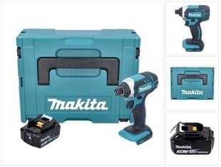 Аккумуляторный ударный гайковерт Makita 18 В с аккумулятором цена и информация | Шуруповерты, дрели | kaup24.ee