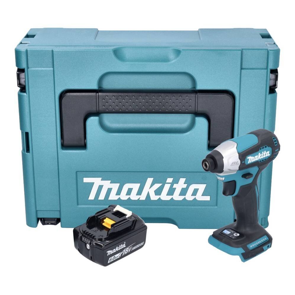 Makita DTD 157 G1J aku löökvõti 18 V 140 Nm 1/4" + 1x aku 6,0 Ah + Makpac - ilma laadijata hind ja info | Akutrellid, kruvikeerajad | kaup24.ee