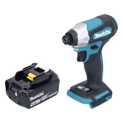 Makita DTD 157 M1 aku löökvõti 18 V 140 Nm 1/4" + 1x aku 4,0 Ah - ilma laadijata hind ja info | Akutrellid, kruvikeerajad | kaup24.ee