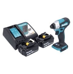 Makita DTD 157 RG aku löökvõti 18 V 140 Nm 1/4" + 2x akut 6,0 Ah + laadija hind ja info | Akutrellid, kruvikeerajad | kaup24.ee