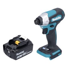 Makita DTD 157 T1 aku löökvõti 18 V 140 Nm 1/4" + 1x aku 5,0 Ah - ilma laadijata цена и информация | Шуруповерты, дрели | kaup24.ee