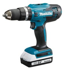 Makita HP 488 D009 akulööktrell 18 V 42 Nm G seeria + 2x akut 1,5 Ah + laadija + 70 osa tarvikud + ümbris hind ja info | Akutrellid, kruvikeerajad | kaup24.ee