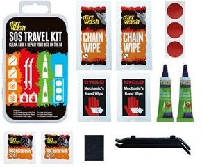 Jalgrattaparanduskomplekt Weldtite Sos Travel Kit цена и информация | Инструменты, средства ухода для велосипеда | kaup24.ee