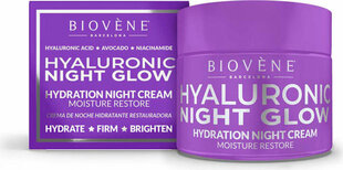 Крем для лица Biovène Hyaluronic Night Glow, 50 мл цена и информация | Кремы для лица | kaup24.ee