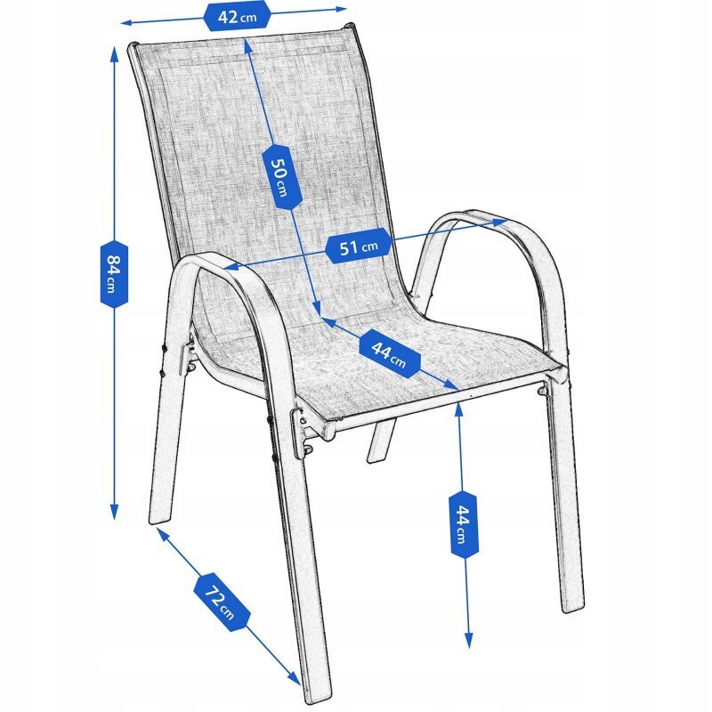 Tooli ja laua komplekt, 60-70cm hind ja info | Aiamööbli komplektid | kaup24.ee