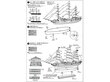 Aoshima - Italian 3-Mast Full-Rigged Ship Amerigo Vespucci, 1/350, 04427 hind ja info | Klotsid ja konstruktorid | kaup24.ee