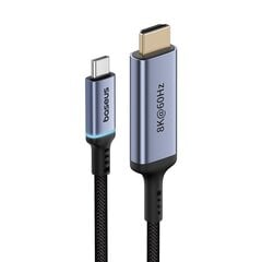 Adapter Baseus USB-C to HDMI High Definition 1.5m (black) цена и информация | Адаптер Aten Video Splitter 2 port 450MHz | kaup24.ee