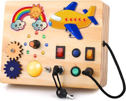 Aranee Montessori Busy Board laste puidust LED mänguasi hind ja info | Arendavad mänguasjad | kaup24.ee