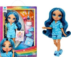 Nukk koos püksirõivaste aksessuaaridega Rainbow High Junior PJ Party Skyler, sinine цена и информация | Игрушки для девочек | kaup24.ee