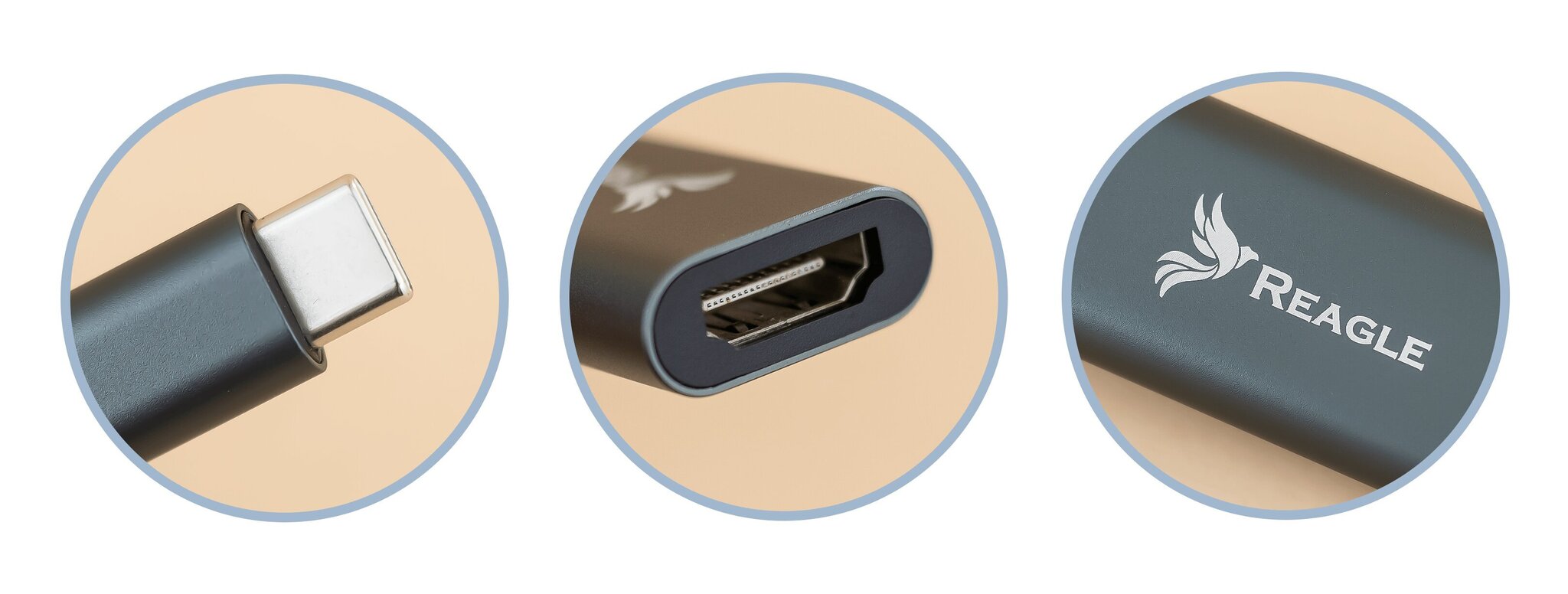 Reagle adapteri kaabel USB-C HDMI 4K Macbook hind ja info | USB jagajad, adapterid | kaup24.ee