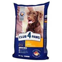 Club 4 Paws Premium kuivtoit täiskasvanutele, kõikidele tõugudele kehakaalu kontrollimiseks "Light" , 14kg hind ja info | Kuivtoit koertele | kaup24.ee