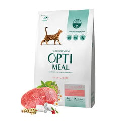 Optimeal™. Super Premium Steril Complete kuivtoit steriliseeritud ja kastreeritud kassidele - veiseliha ja sorgo rohi, 4 kg hind ja info | Kuivtoit kassidele | kaup24.ee