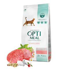 OPTIMEAL™. Полноценный сухой корм для стерилизованных и кастрированных кошек - с высоким содержанием говядины и сорго, 10 кг. цена и информация | Сухой корм для кошек | kaup24.ee