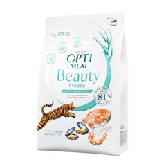 Optimeal Beauty Fitness teraviljavaba kassitoit meretoidu koostisega, 4 kg hind ja info | Kuivtoit kassidele | kaup24.ee