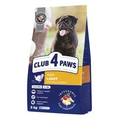 Club 4 Paws Premium полнорационный корм для взрослых собак мелких пород, стерилизованных или кастрированных и собак, склонных к ожирению, с высоким содержанием индейки Light, 5 кг цена и информация |  Сухой корм для собак | kaup24.ee