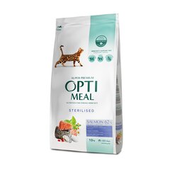 Optimeal Super Premium Steril kuivtoit steriliseeritud ja kastreeritud kassidele lõhega, 10 kg hind ja info | Kuivtoit kassidele | kaup24.ee