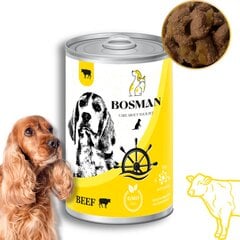 Bosman täismärg toit täiskasvanud koertele veiselihaga, 12 x 1240 g цена и информация | Консервы для собак | kaup24.ee