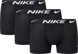 Nike meeste bokserid Dri-FIT ESSENTIAL MICRO TRUNK 3pk, must hind ja info | Meeste aluspesu | kaup24.ee