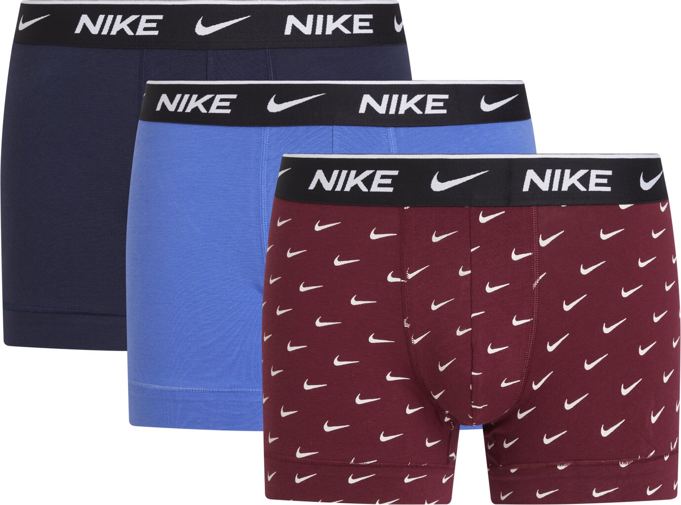 Nike meeste bokserid EVERYDAY COTTON STRETCH TRUNK 3pk, tumesinine-tumesinine-sinine цена и информация | Meeste aluspesu | kaup24.ee