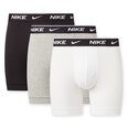 Nike meeste bokserid EVERYDAY COTTON STRETCH 3pk, must-valge-helehall