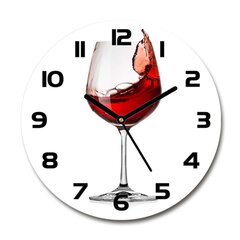 Klaasist seinakell Punane vein, 30cm цена и информация | Часы | kaup24.ee