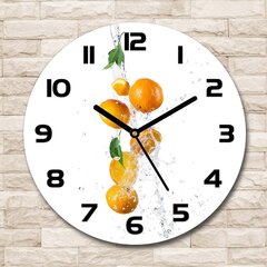 Klaasist seinakell Apelsinid ja vesi, 30cm цена и информация | Часы | kaup24.ee