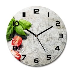 Klaasist seinakell Tomatid ja basiilik, 30cm цена и информация | Часы | kaup24.ee