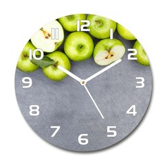 Klaasist seinakell Rohelised õunad, 30cm hind ja info | Kellad | kaup24.ee