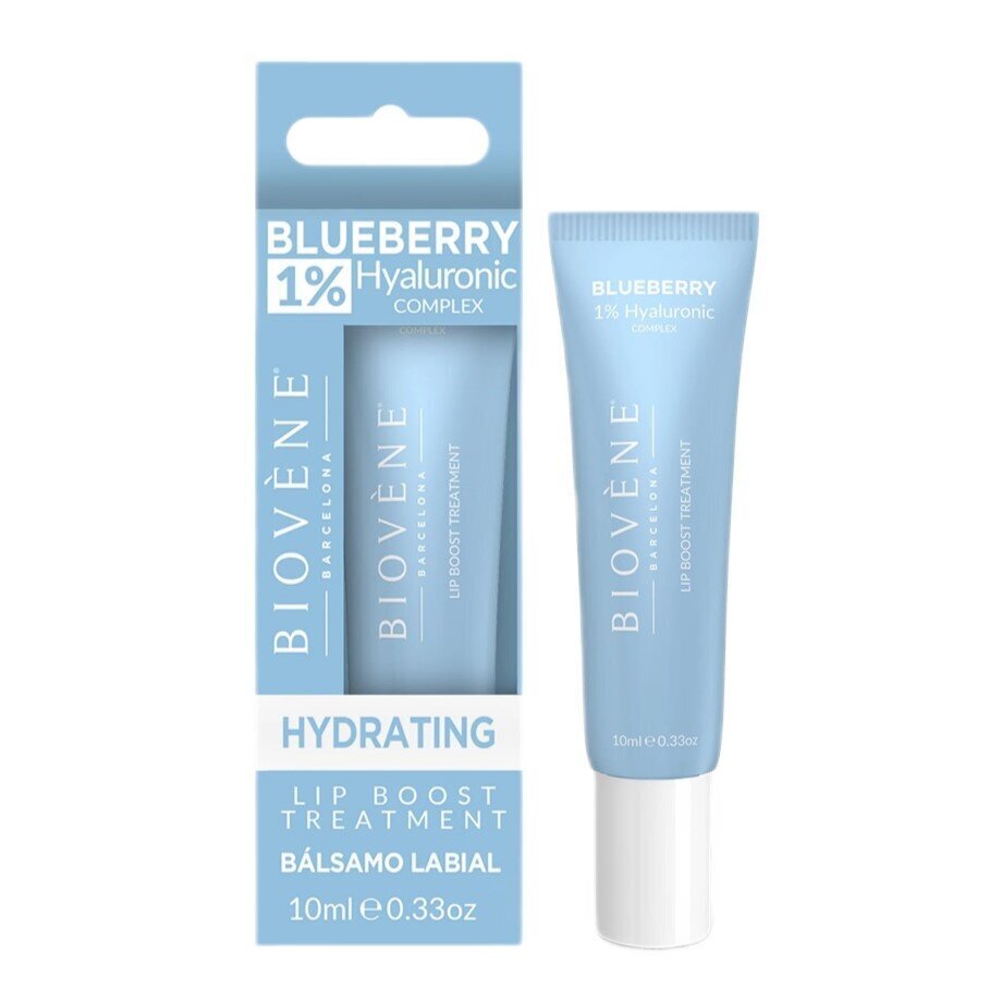 Huuleseerum Biovene Blueberry 1% Hyaluronic Hydrating Lip Boost, 10 ml цена и информация | Huulepulgad, -läiked, -palsamid, vaseliin | kaup24.ee