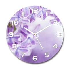 Klaasist seinakell Lilla lilled, 30cm цена и информация | Часы | kaup24.ee