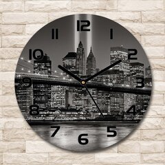 Klaasist seinakell Manhattan New York, 30cm hind ja info | Kellad | kaup24.ee