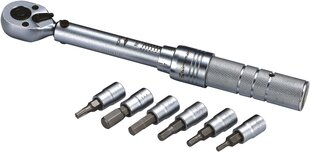 Dünamomeetriline võti Birzman Torque Wrench 1/4", 3-15 Nm, hõbedane hind ja info | Jalgratta tööriistad, hooldustooted | kaup24.ee