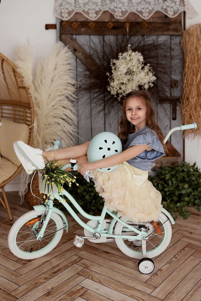 Tüdrukute jalgratas 14-tolline Silver Moon, mint цена и информация | Jooksurattad | kaup24.ee