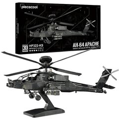 Metallist pusle 3D mudel AH-64 Apache helikopter Piececool, 145 tk hind ja info | Klotsid ja konstruktorid | kaup24.ee