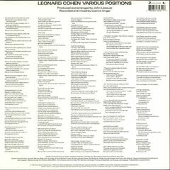 Leonard Cohen - Various Positions, LP, виниловая пластинка, 12" vinyl record цена и информация | Виниловые пластинки, CD, DVD | kaup24.ee