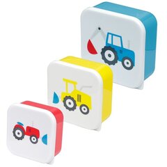 Детский ланч-бокс, M/L/XL, маленькие тракторы цена и информация | Посуда для хранения еды | kaup24.ee