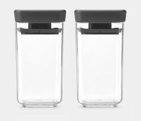 Brabantia hermeetiliste purkide komplekt Tasty+, 150 ml, 2 tk. цена и информация | Посуда для хранения еды | kaup24.ee