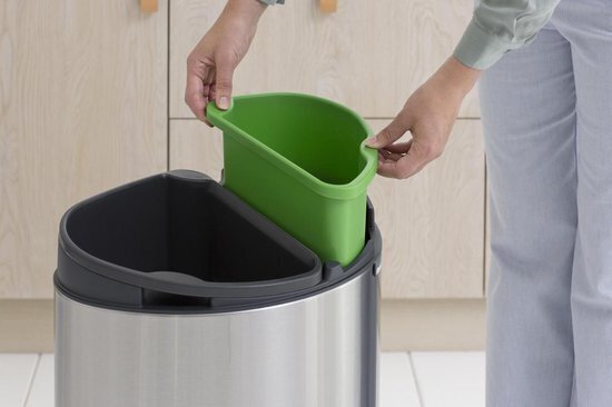 Brabantia prügikast Touch 2 sektsiooni, 10+23 l hind ja info | Prügikastid | kaup24.ee