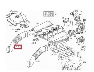 Sisselaskevoolik Mercedes Benz MB SL Class W230 SL350, parem hind ja info | Lisaseadmed | kaup24.ee