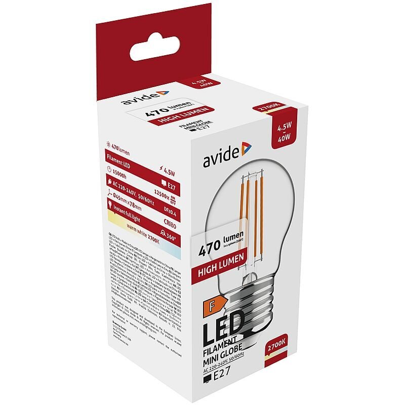 LED-lamp Avide 4,5W E27 2700K hind ja info | Lambipirnid, lambid | kaup24.ee