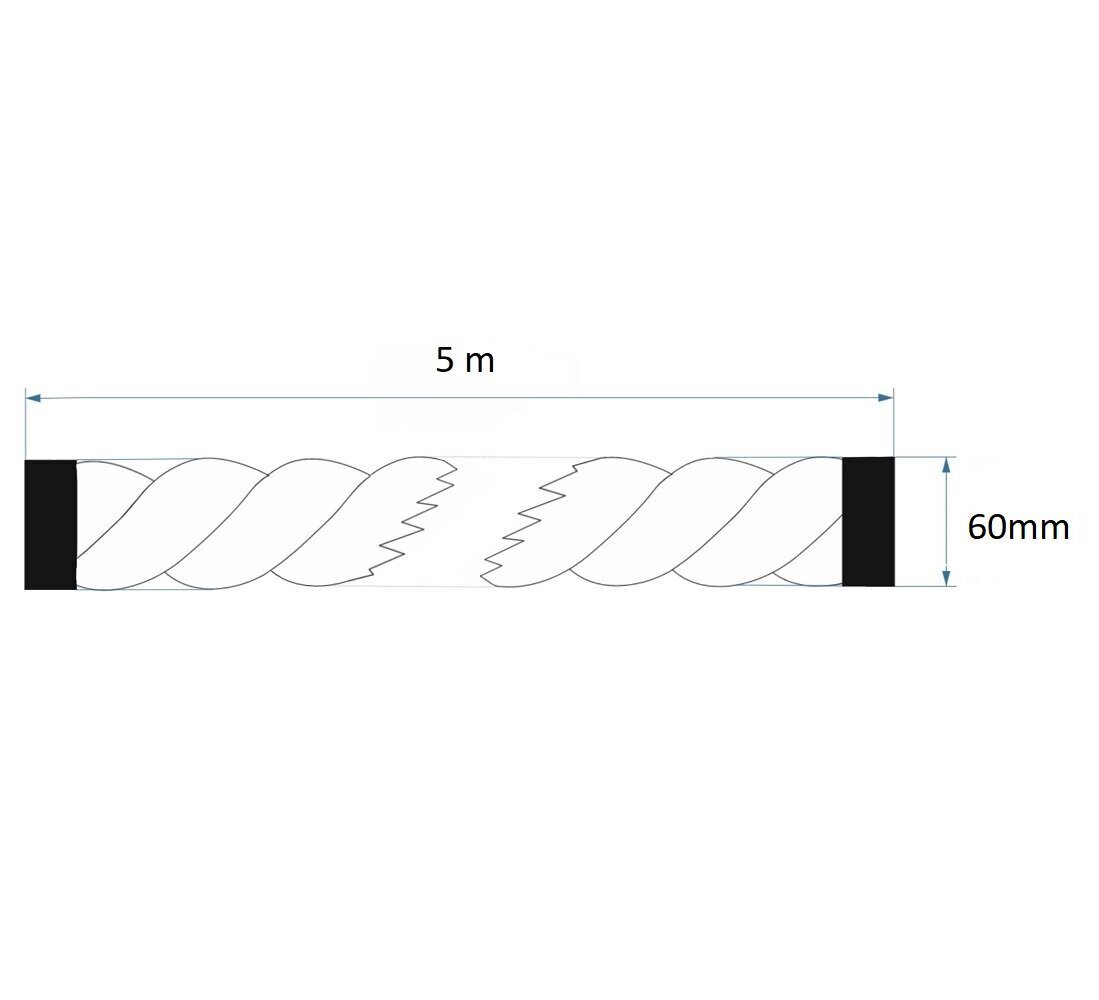 Džuudi köis 60mm, 5 m hind ja info | Aiatööriistad | kaup24.ee