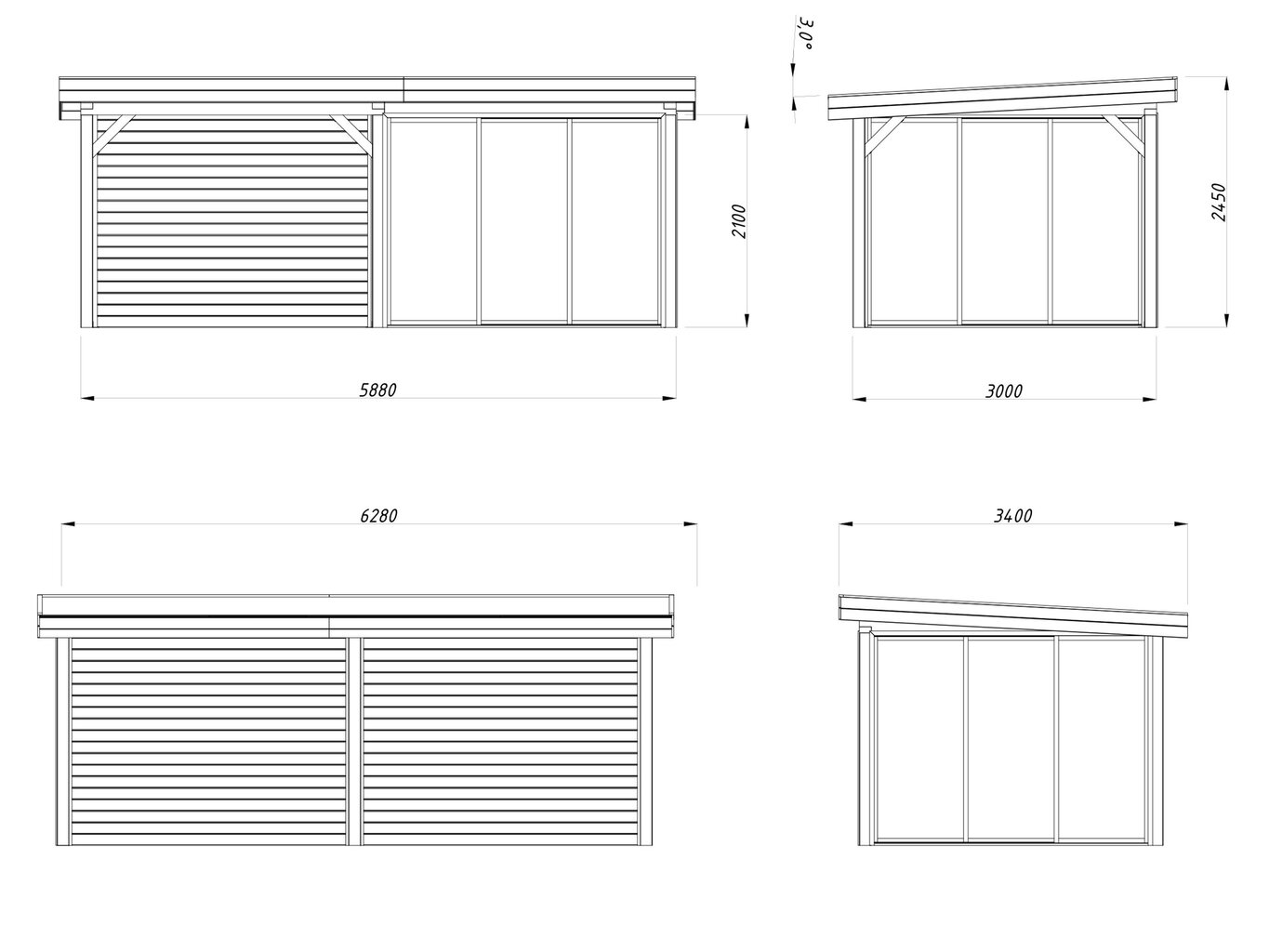 Aiamaja Lenna 16,6 m² SET406 liugustega hind ja info | Kuurid ja aiamajad | kaup24.ee