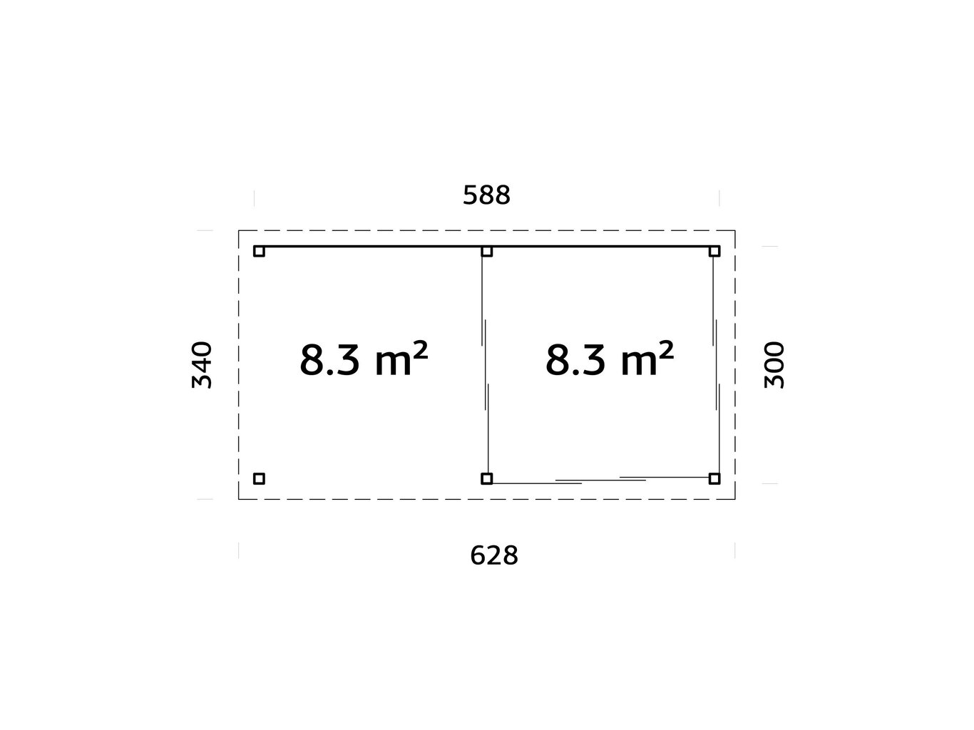 Aiamaja Lenna 16,6 m² SET406 liugustega hind ja info | Kuurid ja aiamajad | kaup24.ee