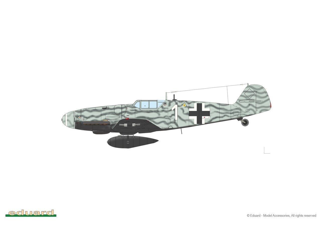 Mudel Messerschmitt Bf 109G-5 & Bf 109G-6 Gustav Pt.1 Eduard 2144 hind ja info | Klotsid ja konstruktorid | kaup24.ee