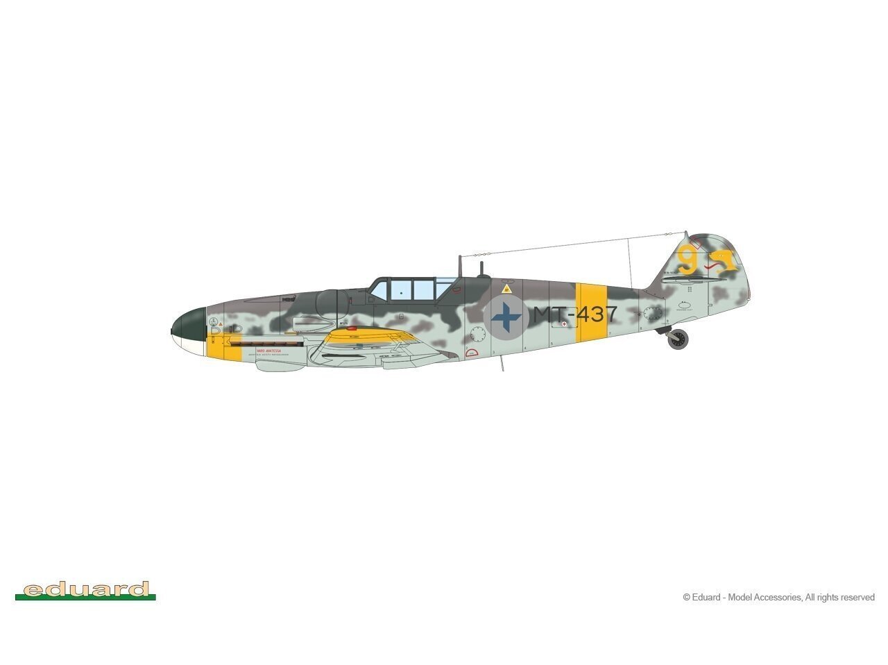 Mudel Messerschmitt Bf 109G-5 & Bf 109G-6 Gustav Pt.1 Eduard 2144 hind ja info | Klotsid ja konstruktorid | kaup24.ee