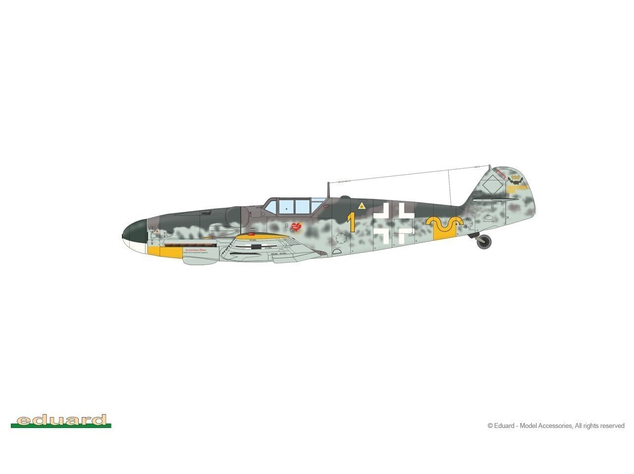 Mudel Messerschmitt Bf 109G-5 & Bf 109G-6 Gustav Pt.1 Eduard 2144 hind ja info | Klotsid ja konstruktorid | kaup24.ee