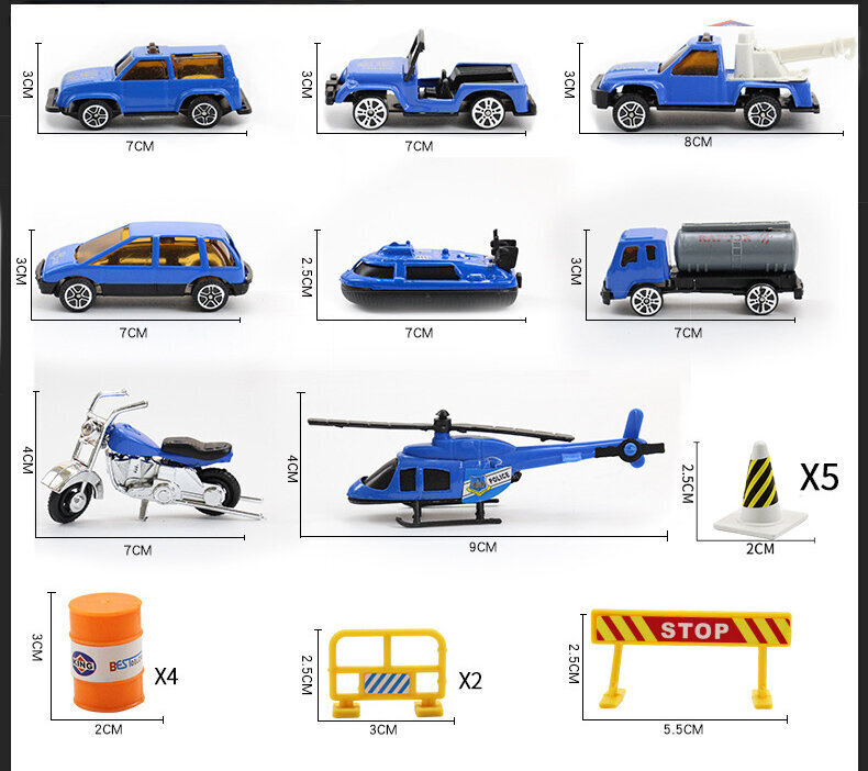 Politseiauto sõiduautodega Handlotek, 55cm hind ja info | Poiste mänguasjad | kaup24.ee