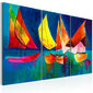 Käsitsivärvitud pilt - Colourful sailboats hind ja info | Seinapildid | kaup24.ee