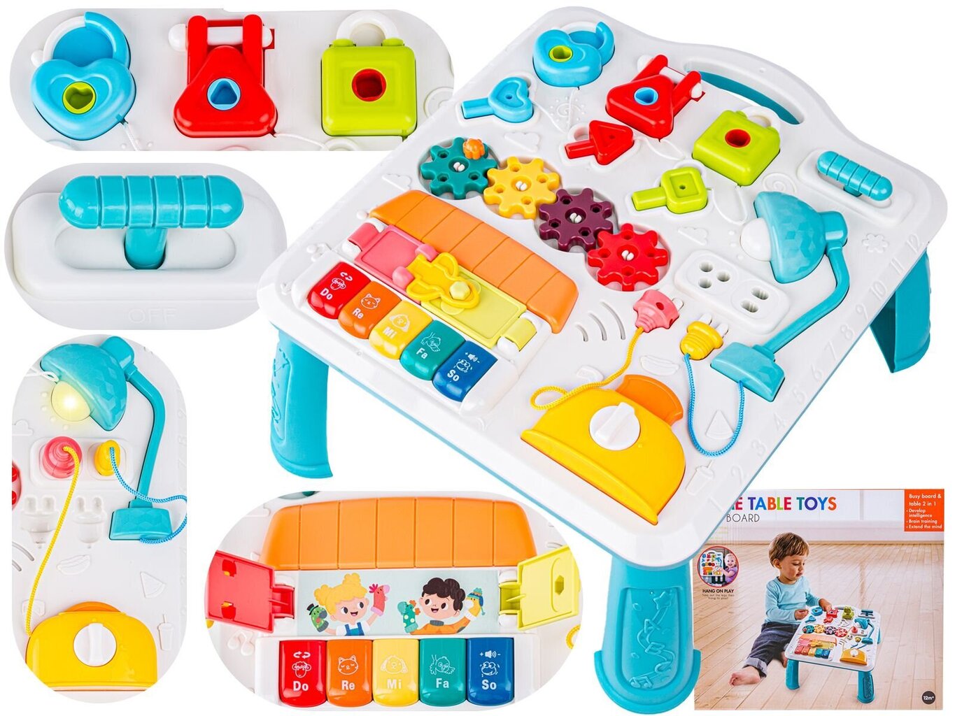 Hariv interaktiivne laste laud, klaver, klotsid, meloodiad hind ja info | Arendavad mänguasjad | kaup24.ee
